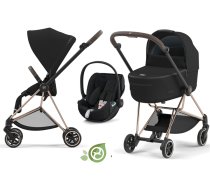 Cybex Mios 3.0 + Cloud Z2 i-Size Eco Onyx Black + Rose gold frame Bērnu Ratiņi 3in1