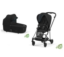 Cybex Mios Eco Onyx Black + Matt Black Frame Bērnu Ratiņi 2in1