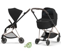 Cybex Mios Eco Onyx Black + Rose gold Frame Bērnu Ratiņi 2in1