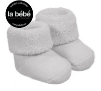 La Bebe Eco Cotton Baby Socks with rubber grip Beige-Grey Dabīgas kokvilnas mazuļu zeķītes