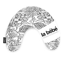 La Bebe Mimi Nursing Cotton Pillow White-Black ornament Atbalsta pakaviņš spilventiņš 19x46cm ceļojumiem