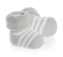 La Bebe Natural Eco Cotton Baby Socks Beige Grey Dabīgas kokvilnas mazuļu zeķītes