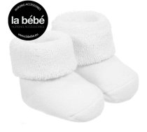 La bebe Natural Eco Cotton Baby Socks White Dabīgas kokvilnas mazuļu zeķītes / zeķes