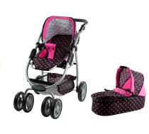 Alice leļļu rati 2in1 Black/Pink