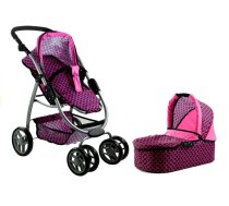 Leļļu rati 2in1 Alice Pink/Black