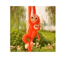 Plush Monkey with Baby Mascot, Orange with Sound 70 cm