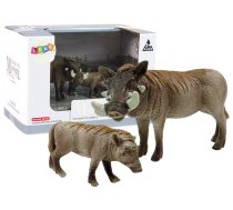 Set of 2 Figures African warthog with young  Animals of the World Series