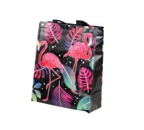 Flamingos Gift Bag Black 30.5cm x 24.5cm x 10cm