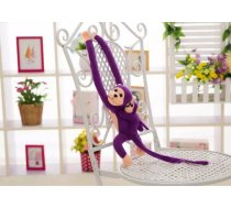 Mascot Plush Monkey with Baby, Purple 70 cm