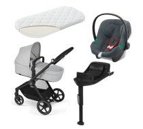 Cybex Eos Basic + Aton B2 I-size + Base One + Matracis Lava Grey Bērnu rati 4in1