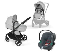 Cybex Eos Basic Lava Grey + Aton B2 I-size Bērnu rati 3in1