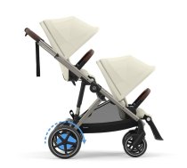 Cybex E-Gazelle S Seashell Beige Dvīņu rati