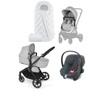 Cybex Eos Basic Lava Grey + Aton B2 I-size + Cybex Snogga 2 Bērnu rati 3in1