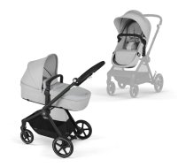 Cybex Eos Basic Lava Grey + Roku mufta ratiem Universālā KIDDY black Bērnu rati 2in1