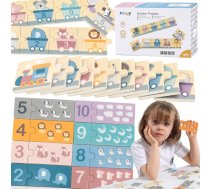 VIGA PolarB Drewniane Puzzle Numeryczne Cyferki Montessori