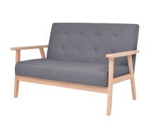 Dīvāns, Divvietīgs, Tumši Pelēks Audums Vidaxl 8718475569480