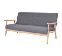 Dīvāns, Trīsvietīgs, Tumši Pelēks Audums Vidaxl 8718475569497