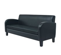 Dīvāns, Trīsvietīgs, Melna Mākslīgā Āda Vidaxl 8718475589310