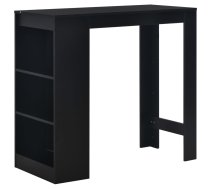 Bāra Galds Ar Plauktu, Melns, 110X50X103 Cm Vidaxl 8718475796633