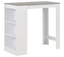 Bāra Galds Ar Plauktu, Balts, 110X50X103 Cm Vidaxl 8718475796657