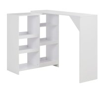 Bāra Galds Ar Pārvietojamu Plauktu, 138X39X110 Cm, Balts Vidaxl 8718475796732