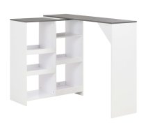 Bāra Galds Ar Pārvietojamu Plauktu, 138X39X110 Cm, Balts Vidaxl 8718475796770