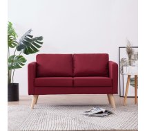 Divvietīgs Dīvāns, Vīnsarkans Audums Vidaxl 8719883569673