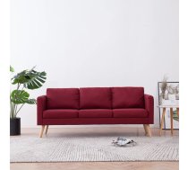 Trīsvietīgs Dīvāns, Vīnsarkans Audums Vidaxl 8719883569680