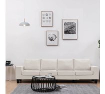 Dīvāns Krēmkrāsa Četrvietīgs Audums Vidaxl 8719883789194