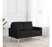 Divvietīgs Dīvāns, Melns Audums Vidaxl 8719883892719