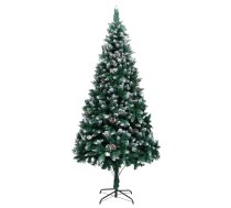 Mākslīgā Ziemassvētku Egle, Čiekuri, Balts Sniegs, 210 Cm Vidaxl 8720286014929