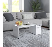 Kafijas Galdiņš, Balts, 90X45X35 Cm, Inženierijas Koks Vidaxl 8720286017159