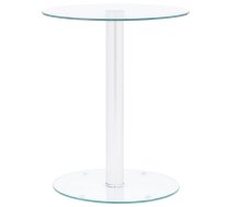 Kafijas Galdiņš, 40 Cm, Caurspīdīgs, Rūdīts Stikls Vidaxl 8720286057087