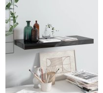 Sienas Plaukts, Spīdīgi Melns, 60X23,5X3,8 Cm, Mdf Vidaxl 8720286074008