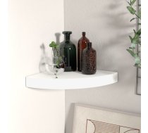 Stūra Sienas Plaukts, Balts, 25X25X3,8 Cm, Mdf Vidaxl 8720286075265