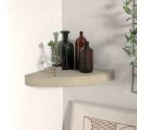 Stūra Sienas Plaukts, Ozolkoka Krāsā, 25X25X3,8 Cm, Mdf Vidaxl 8720286075357