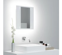 Vannasistabas Spoguļskapītis Ar Led, Balts, 40X12X45 Cm, Akrils Vidaxl 8720286221334