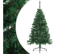 Mākslīgā Ziemassvētku Egle Ar Statīvu, Pusapaļa, 120 Cm, Pvc Vidaxl 8720286361474