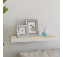 Sienas Plaukts, Balta Un Ozolkoka Krāsa, 60X23,5X3,8 Cm, Mdf Vidaxl 8720286416778