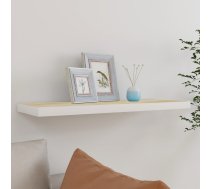 Sienas Plaukts, Balta Un Ozolkoka Krāsa, 80X23,5X3,8 Cm, Mdf Vidaxl 8720286416808