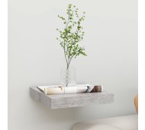Sienas Plaukts, Betona Pelēks, 23X23,5X3,8 Cm, Mdf Vidaxl 8720286416891