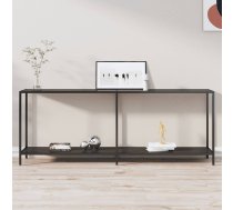 Konsoles Galds, 200X35X75,5 Cm, Rūdīts Stikls, Melns Vidaxl 8720286463048