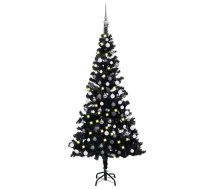 Izgaismota Mākslīgā Ziemassvētku Egle Ar Rotājumiem, 120Cm, Pvc Vidaxl 8720286497616