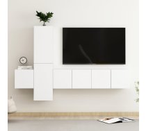 vidaXL 5-daļīgs TV plauktu komplekts, balts, inženierijas koks 8720286569467