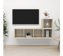 2-Daļīgs Tv Plauktu Komplekts, Ozolkoka Krāsa Inženierijas Koks Vidaxl 8720286591055