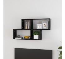 Sienas Plaukts, Melns, 100X18X53 Cm, Inženierijas Koks Vidaxl 8720286595794