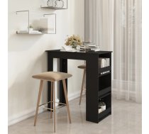 Bāra Galds Ar Plauktu, Melns, 102X50X103,5Cm, Inženierijas Koks Vidaxl 8720286834251