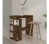 Bāra Galds Ar Plauktu, Kūpināta Ozolkoka Krāsā, 100X50X101,5 Cm Vidaxl 8720286836446