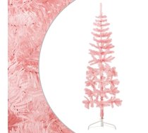 Mākslīgā Ziemassvētku Egle Ar Statīvu, Pusapaļa, Rozā, 120 Cm Vidaxl 8720287000723