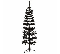 Mākslīgā Ziemassvētku Egle Ar Statīvu, Pusapaļa, Melna, 150 Cm Vidaxl 8720287000785